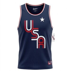 Brooklyn Cloth USA Navy Basketball Jersey XL | USA Flag Star Athletic Jerse